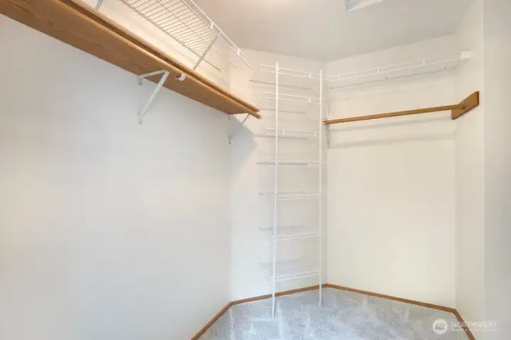 Large walk-in closet (bigger than it looks! Walk all the way in- theres more than what is pictured here!)