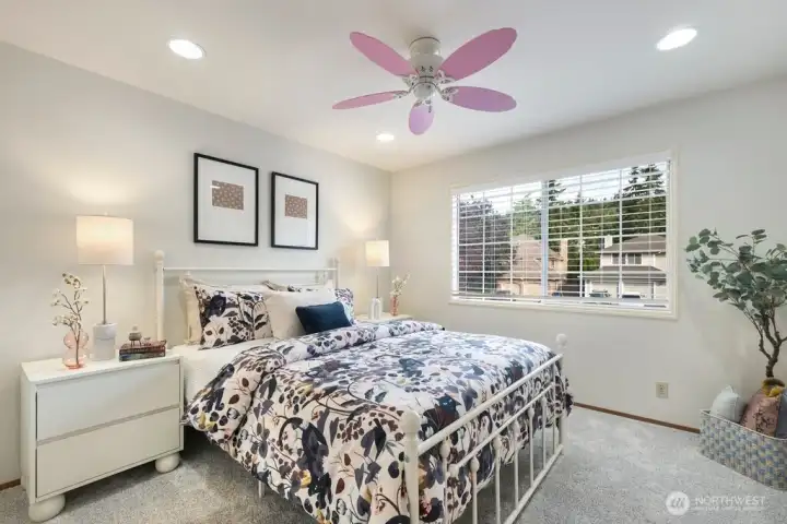Spacious bedrooms with ceiling fans in each room!