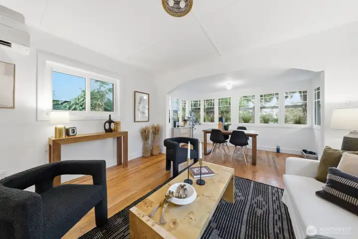 An open flow between the entry, living, and dining areas — perfect for the entertainer’s hour.