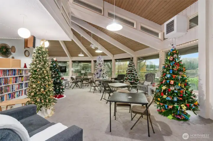 The heart of the community with two kitchens, cozy spaces, and a calendar full of connection.