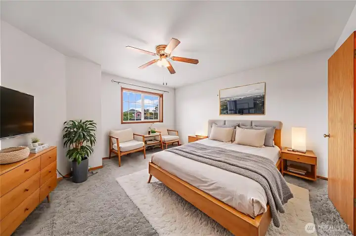 Virtually Staged Primary Bedroom