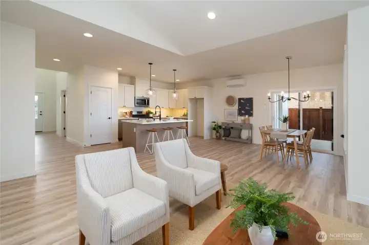 Living room - Pics are of a different 1785 plan. Features and colors may differ.