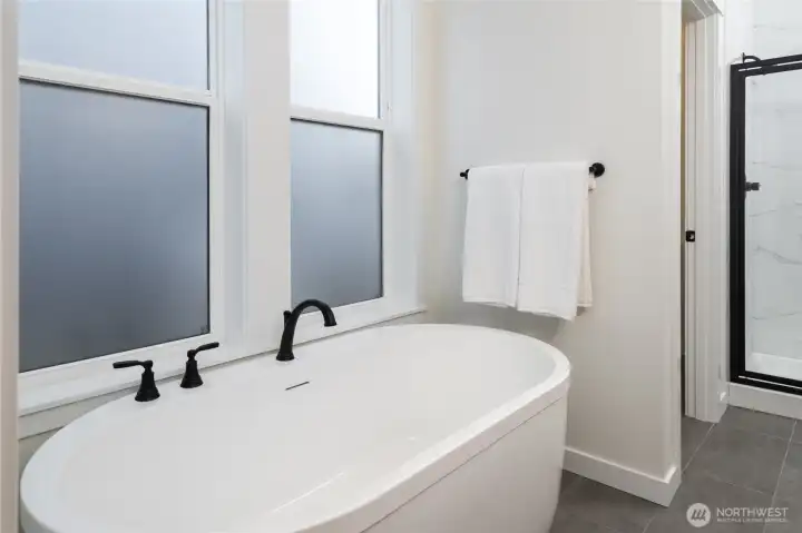 Primary Bathroom. Pics are of a different 1785 plan. Features and colors may differ.