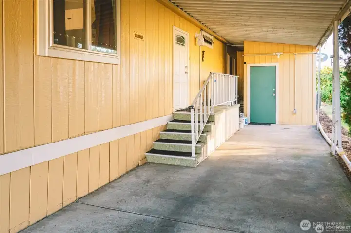 carport and side entrance