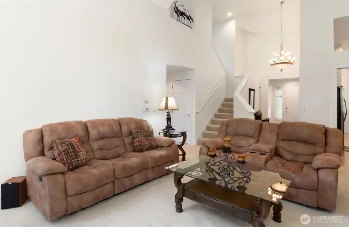 Most living areas have built-in speaker systems.