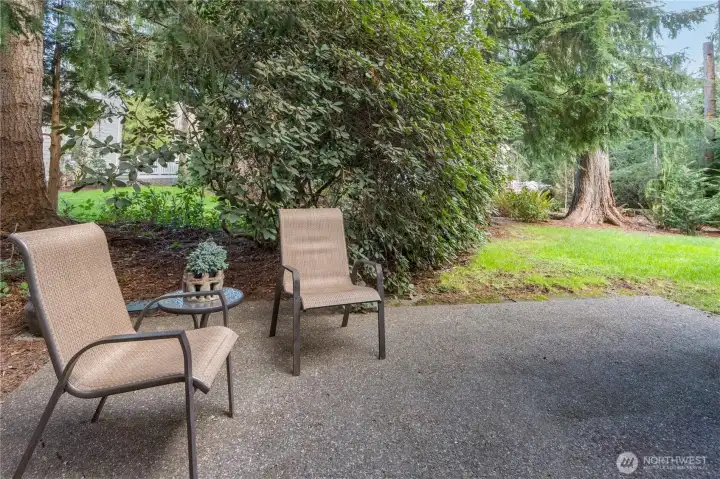 Back Patio - time to relax and let the condo association take care of the lawn.