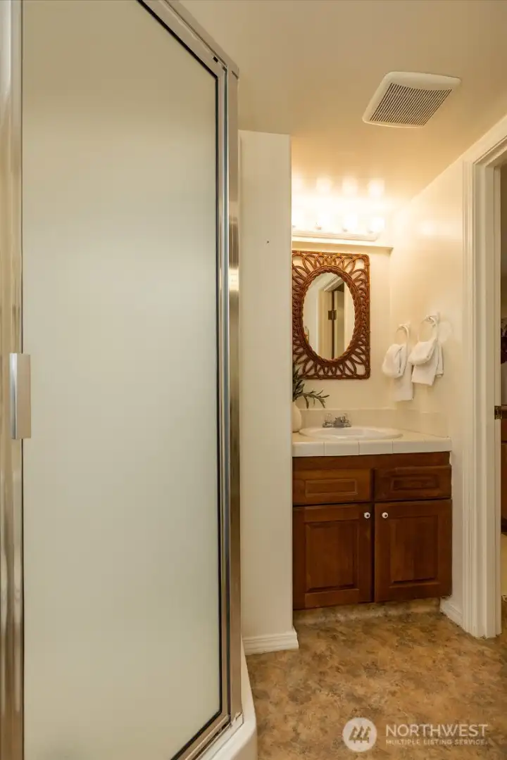 Second 3/4 bathroom downstairs.