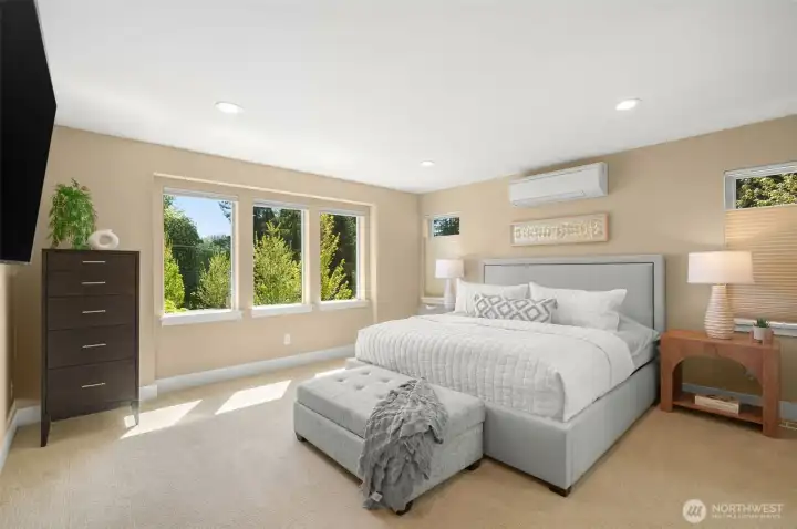 Spacious light filled primary quite