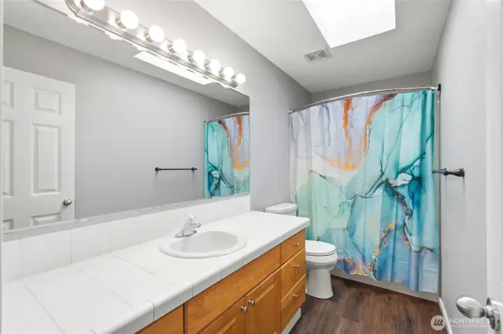 Upper Full bath off flex room and bedroom 1 Upper Full bath off flex room and bedroom 1