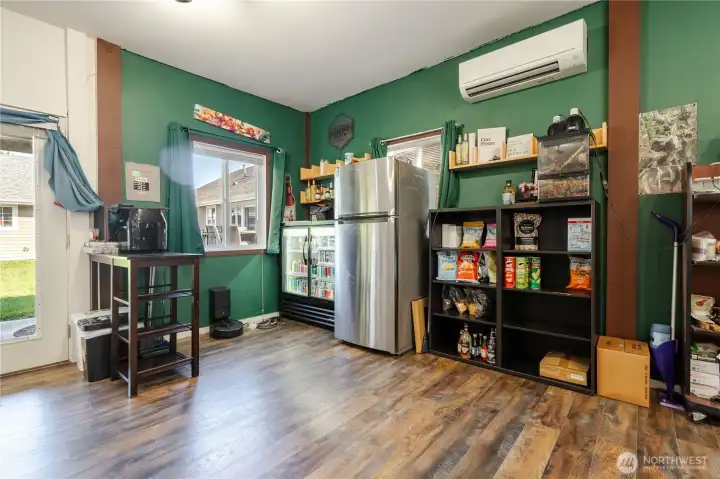 Studio Interior showing mini-split HVAC