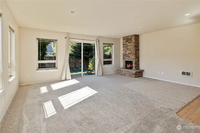 Living room with access to the back patio.