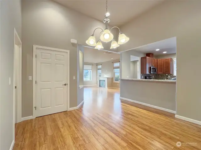 From Dining Room Towards the Kitchen & Living Room