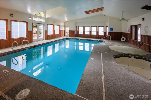 The Clubhouse includes an in-door pool, sauna, hot tub and gym.