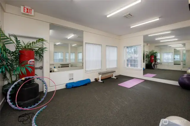 Clubhouse fitness area.