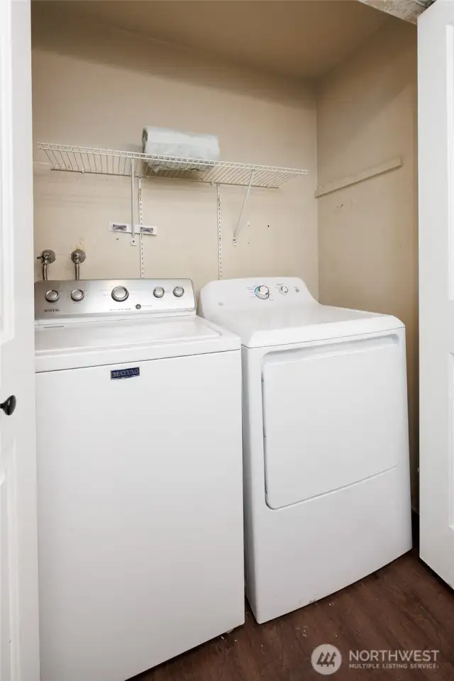 Washer & dryer are included.