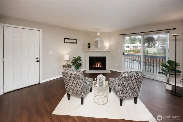Flooring throughout for easy maintenance.