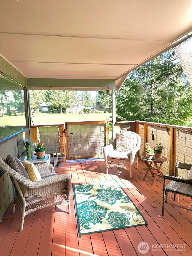 The lovely deck area