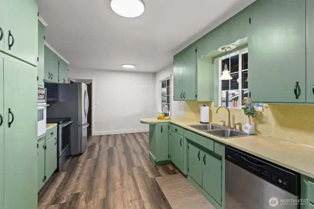 Stainless steel appliances.