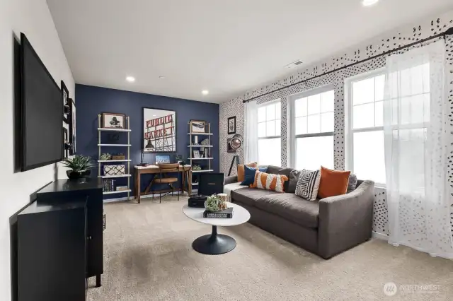 Very large 4th bedroom can be used as bonus room. Photo is representational. Actual home is under construction and materials, colors, and finishes will vary. See site agent for details.