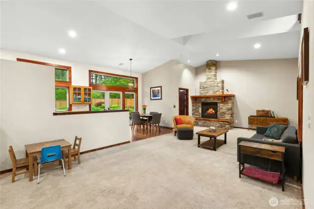 Expansive great room floor plan for