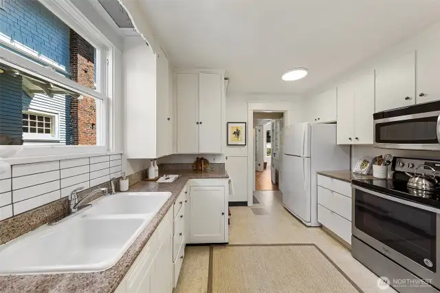 Many a home cooked meal has been created in this kitchen.