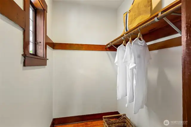 An example of the walk-in-closets you will find.