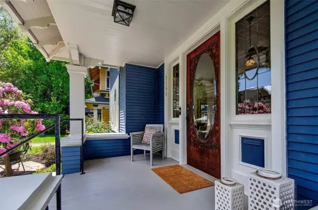 Covered front porch ~ engage with your neighbors as you enjoy your first cup of coffee or are ending your day.