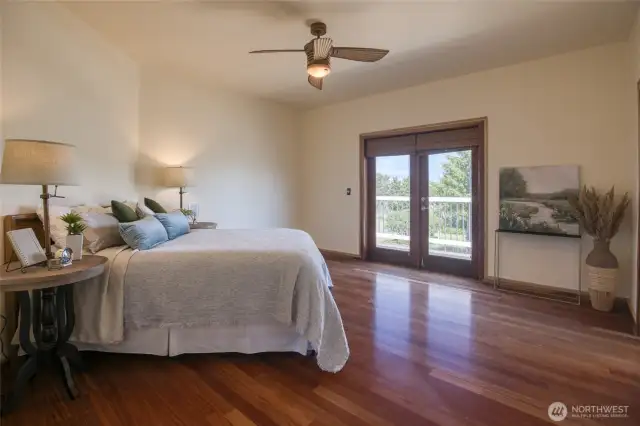 Primary Bedroom with French Doors to Balcony