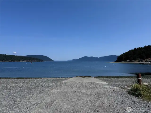 County ramp is just a quarter mile from the property. Easy boat access
