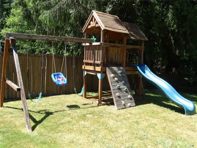 Childs Playset. Swing, Climb and Slide.