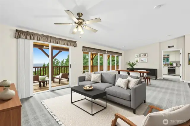 AI generated virtual Staging. Living room