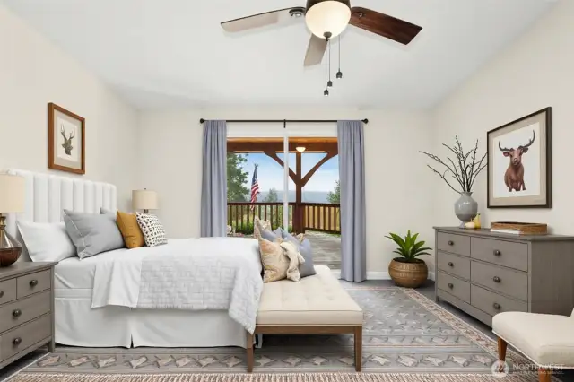AI generated virtual Staging. Primary bedroom