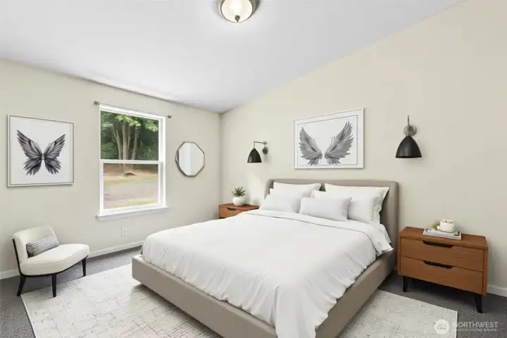 AI generated virtual Staging. Bedroom 2