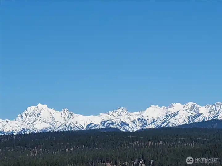 Stuart Mountains glistening in the snow