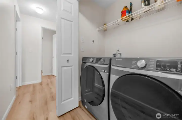 Laundry area located on the 2nd level