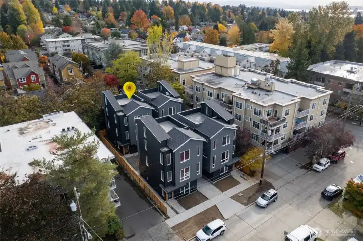 Home is left hand side rear unit of 4 home cluster