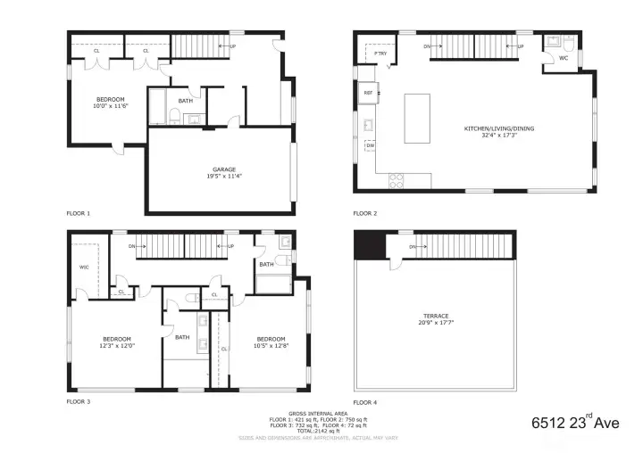 Luxuriously wide floor plans