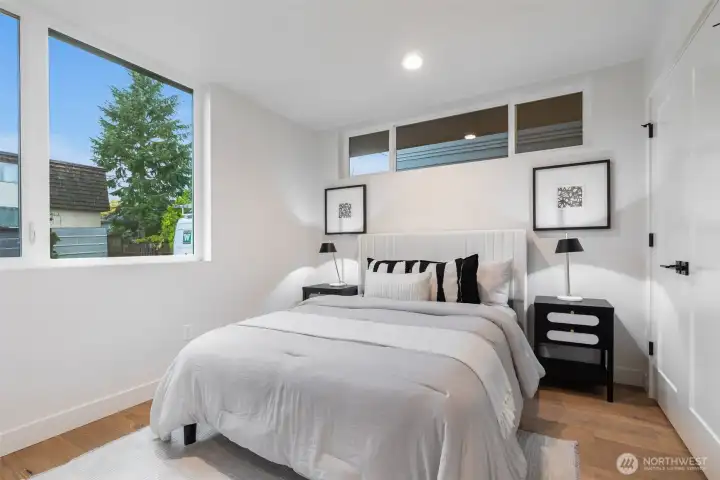 Photo is model unit 6510, Lower floor bedroom