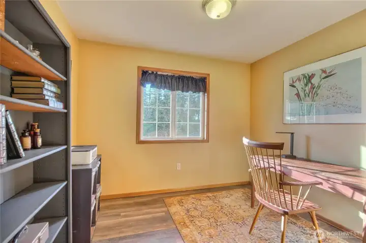 Main floor bedroom that can double as an office.