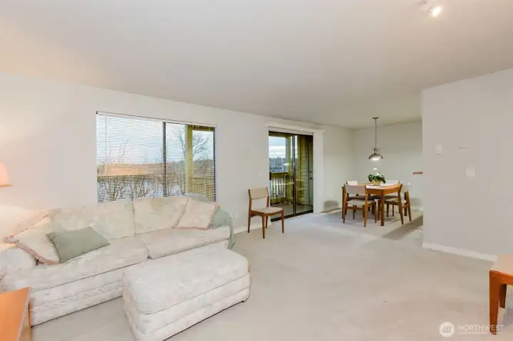 Living room looking into dining room