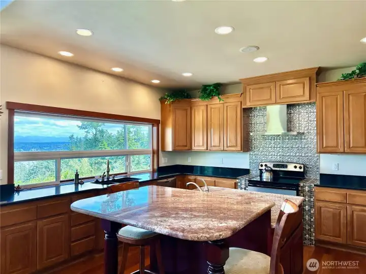 The Gourmet kitchen is open to Great Room and patio making it an entertainer’s dream.