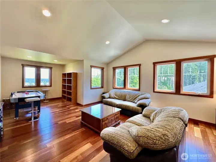 The fourth bedroom can double as a rec room or flex space.  It’s huge!