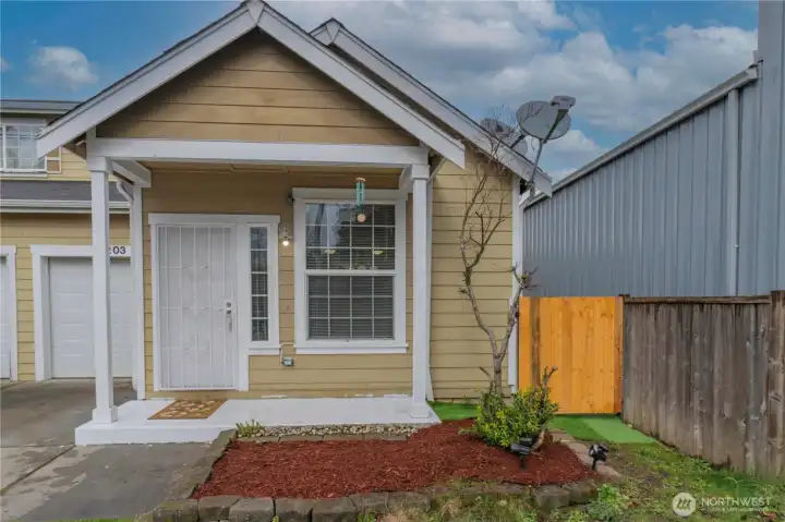 Wonderful Front Porch to sit and relax w/1 Car Garage.