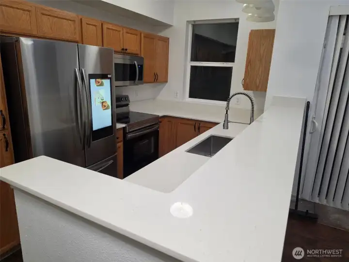 New Countertops in Kitchen with all appliances