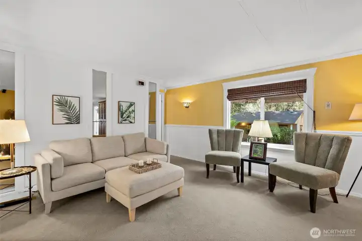 Generous living room.