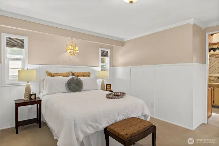 Primary suite. Queen size bed is shown here.