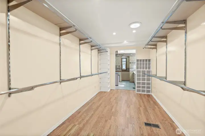 Here's the other primary closet!  Look at all this space!