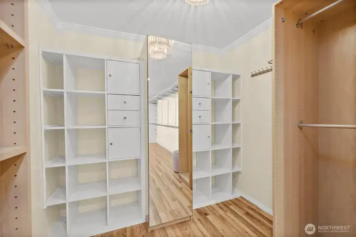 More storage in the primary closet.  It's impressive!