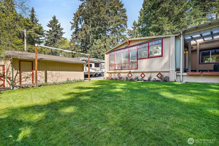 This expansive compound has space to spread out, on over half an acre of your own land.