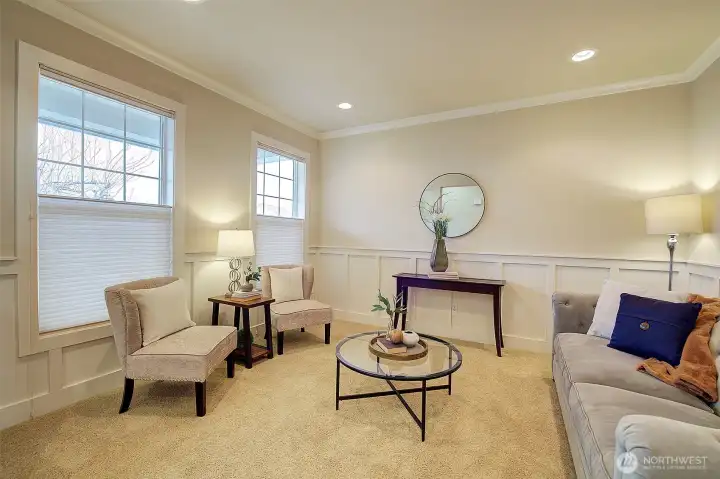Spacious living room off of front entry.